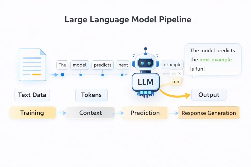 what is a large language model: LLM pipeline for beginner understanding