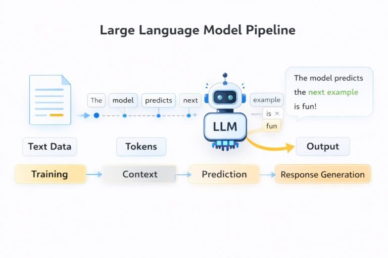 what is a large language model: LLM pipeline for beginner understanding