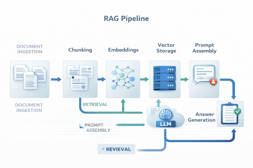 How RAG works in practice: Retrieval-augmented generation pipeline explained in a simple diagram