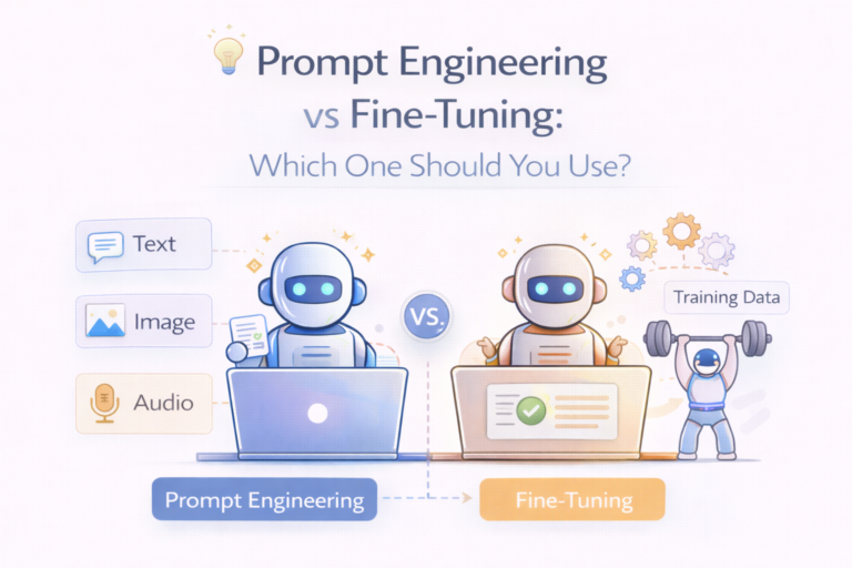 prompt engineering vs fine tuning comparison diagram