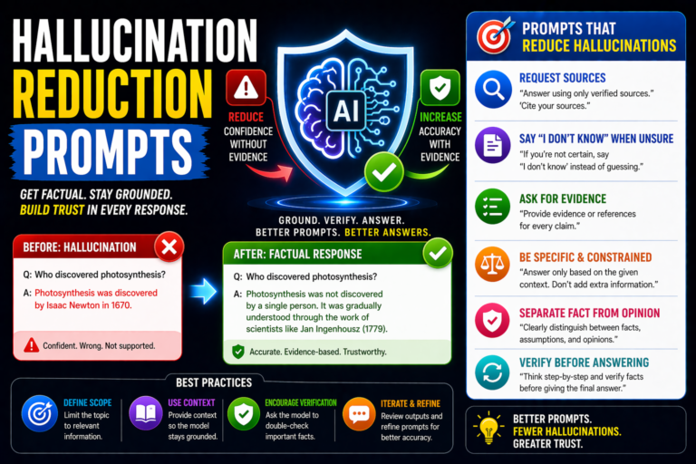 Best Hallucination Reduction Prompts in 2026 (Cut Errors & Improve Accuracy)