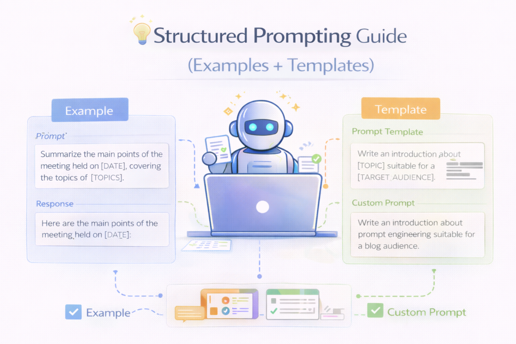 Structured Prompting Guide : Structured prompting framework diagram