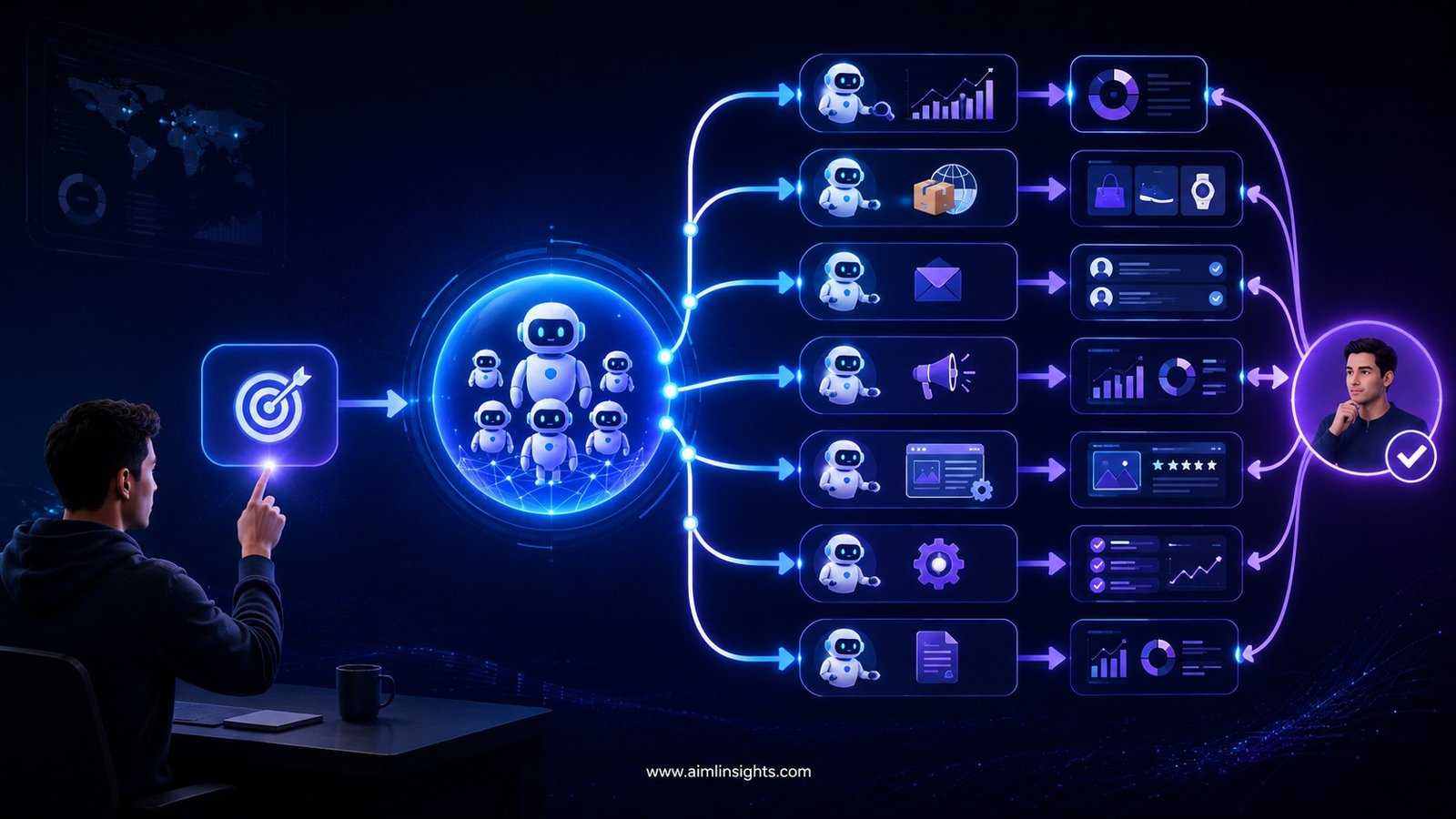 AI agent workflow for small business research sourcing marketing and operations