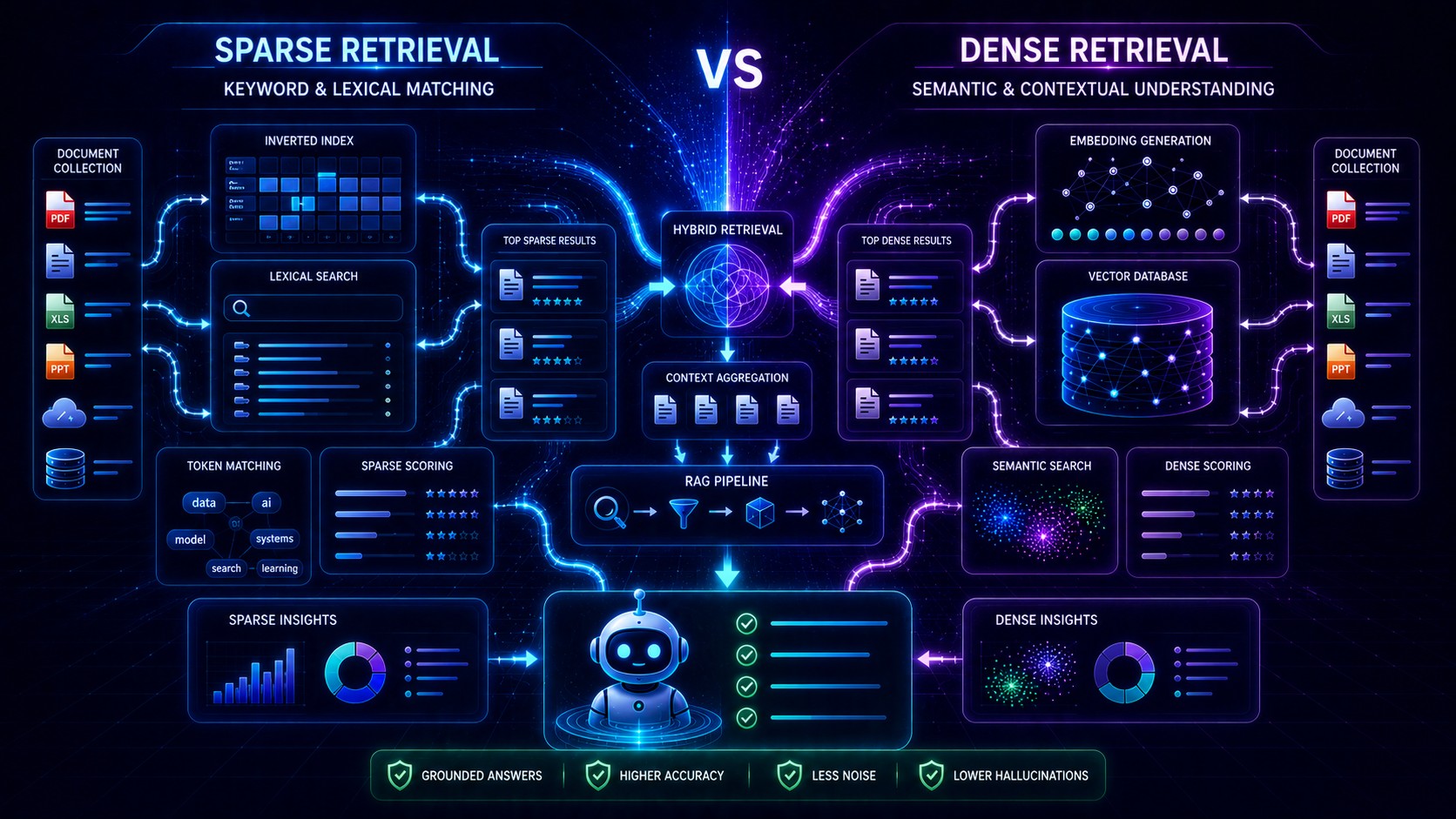 Dense Retrieval vs Sparse Retrieval Explained for RAG » AIML Insights