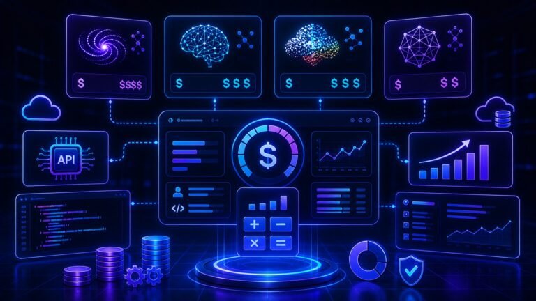 LLM API pricing comparison dashboard for OpenAI, Anthropic, Google, and other AI models