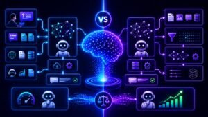 llm vs fine tuning explained: LLM vs fine tuning comparison showing AI customization methods, training data, prompts, and model adaptation