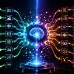 Multimodal AI vs generative AI: Multimodal AI vs generative AI comparison showing multimodal inputs, AI reasoning, content generation, text, images, audio, video, and documents