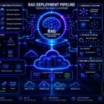 RAG deployment Basics architecture showing vector databases, semantic retrieval pipelines, cloud infrastructure, and AI monitoring systems