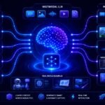 Multimodal llms: Multimodal LLM visual showing AI processing text, images, audio, video, and documents