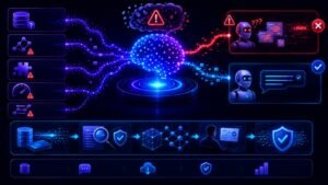 Why llms Hallucinate: LLM hallucination visual showing incorrect AI outputs, fact checking, and reliability fixes