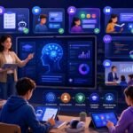 10 Best AI Tools for Education:AI education dashboard showing lesson planning, tutoring, quizzes, student feedback, study notes, classroom engagement, and teacher review workflows