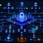 Agentic AI design patterns dashboard showing workflows, routers, planning loops, tools, multi-agent systems, human review, observability, and safety controls