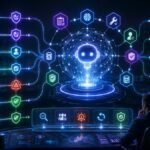 Agentic AI Governance : Agentic AI governance dashboard showing AI agent risks, controls, permissions, human approval, audit logs, monitoring, and accountability checks