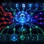 Agentic AI Security Risks Explained: Agentic AI security dashboard showing prompt injection, tool misuse, data leakage, agent identity, access control, monitoring, and human approval