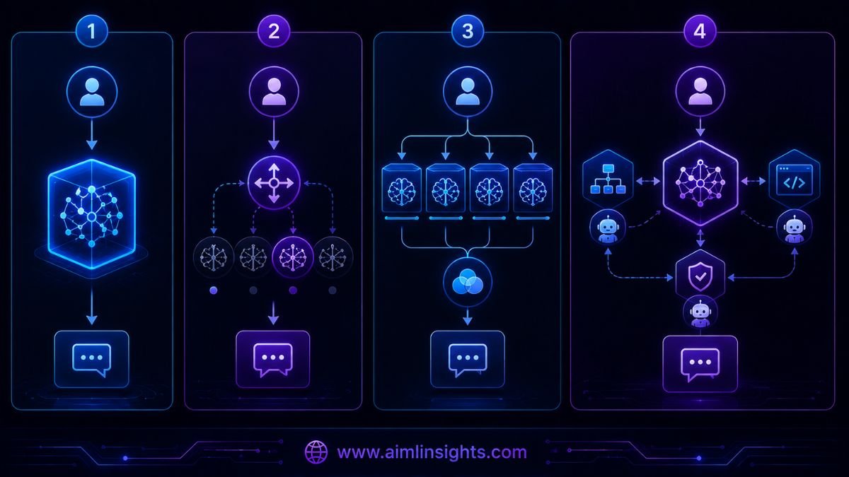Comparison of single AI model routing ensembles and multi-agent orchestration