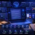 Best AI Tools for Writers:AI writing dashboard showing brainstorming, outlines, draft writing, editing, research, storytelling, manuscript review, and human revision workflow