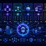 Best Platforms for Building Agentic AI Applications:Agentic AI platform comparison dashboard showing AI agent builders, tools, APIs, memory, RAG, workflows, observability, human approval, and deployment pipelines