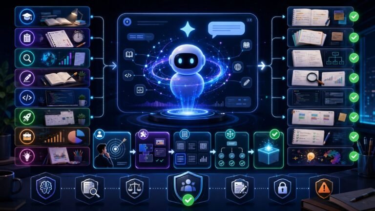 Best Prompts for Gemini: best prompts for Gemini dashboard showing study, writing, research, coding, and productivity prompt workflows.