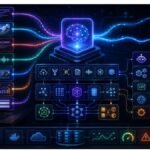Building multimodal apps architecture showing text, images, audio, video, documents, APIs, RAG, agents, evaluation, and deployment workflows
