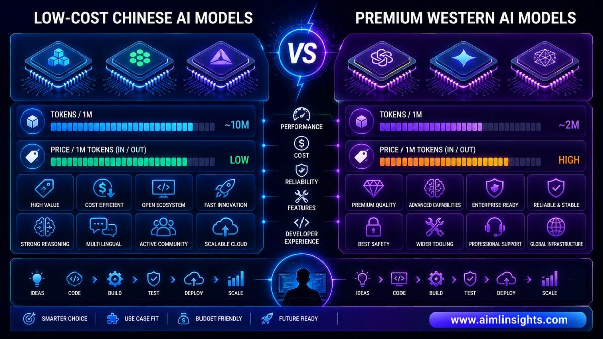 Comparison chart showing Chinese AI model pricing versus premium AI models