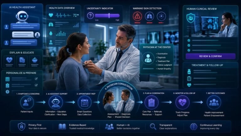 GPT-5.5 health intelligence supporting patient education with clinician oversight
