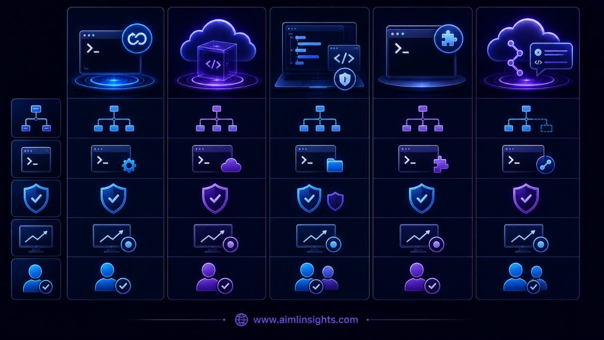 Comparison of Grok Build Codex Claude Code Gemini CLI and GitHub Copilot agents