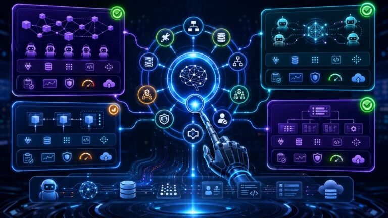 how to choose the right Agentic AI framework selection dashboard comparing tools, memory, RAG, orchestration, observability, security, cost, and deployment fit