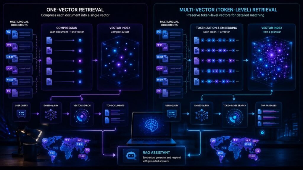 : LFM2.5 Embedding 350M and ColBERT multilingual retrieval models compared