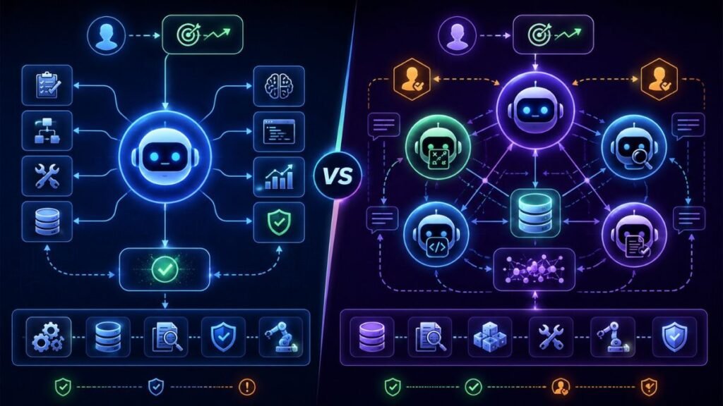 A beginner-friendly architecture view of how agentic AI systems use planning, memory, tools, feedback, evaluation, and human oversight.