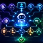 What is agentic AI: Agentic AI workflow showing an AI agent planning tasks, using tools, retrieving information, checking results, and handing off to a human reviewer