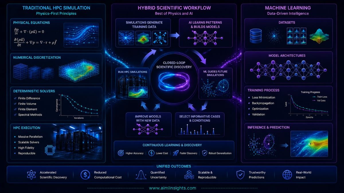 Traditional HPC simulation compared with machine learning on JUPITER
