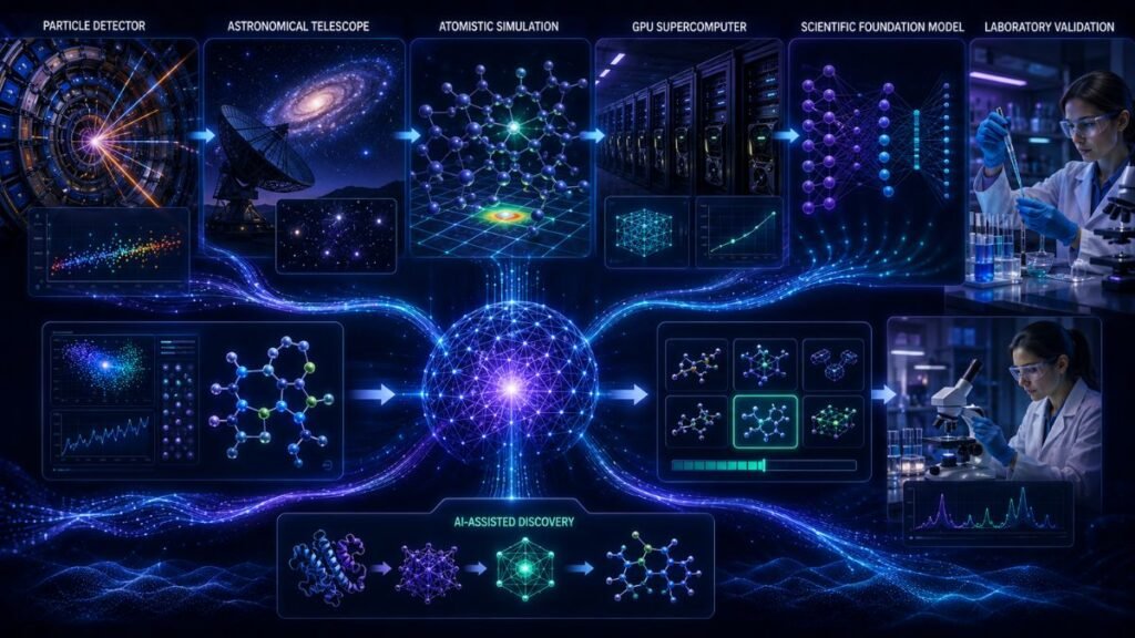 NVIDIA AI for science software: NVIDIA AI for science software connecting instruments simulations astronomy and scientific models